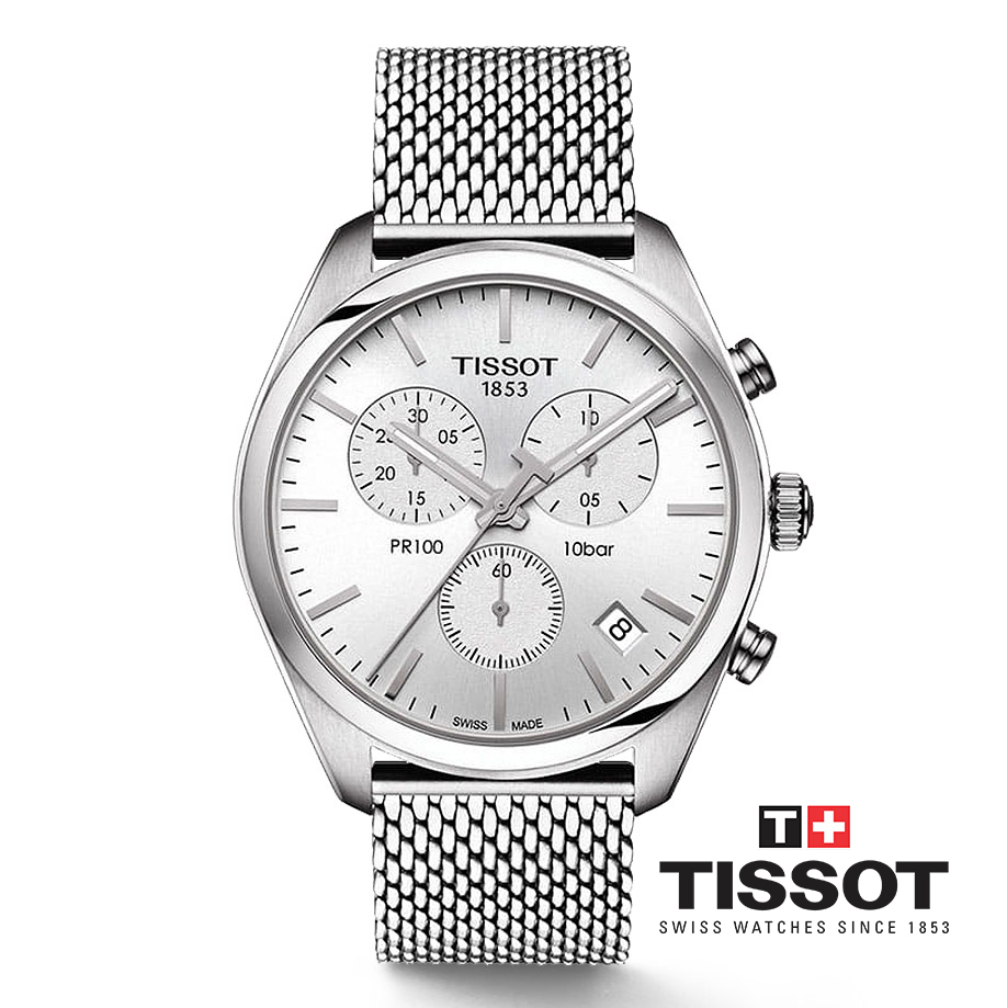 ĐỒNG HỒ NAM TISSOT PR CHRONOGRAPH 100 T101.417.11.031.02 CHÍNH HÃNG